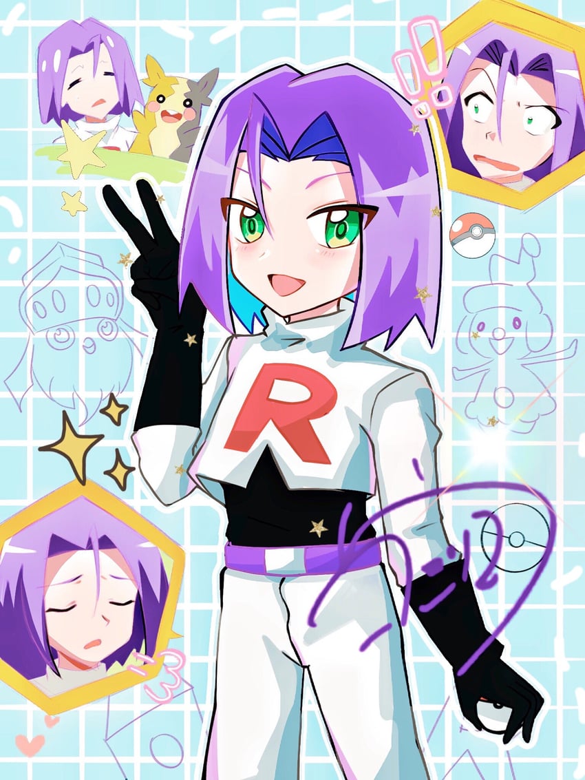 morpeko, james, mime jr., and inkay (pokemon and 3 more) drawn by xiaowenishere