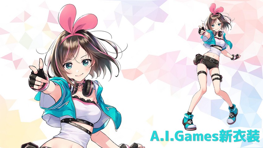 kizuna ai (kizuna ai inc.) drawn by morikura_en