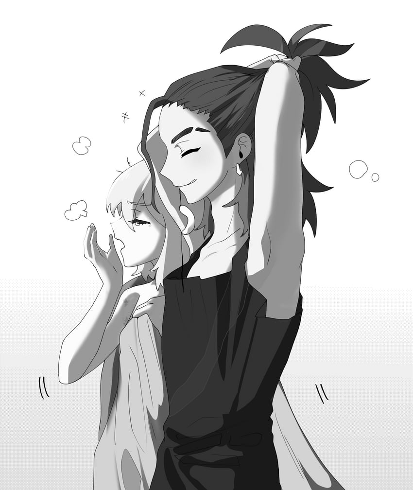 irida and adaman (pokemon and 1 more) drawn by pum_patpat