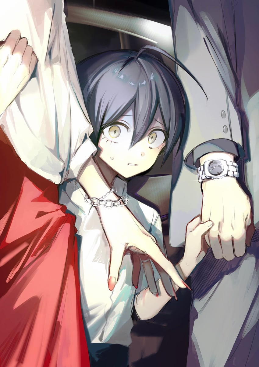 saihara shuichi (danganronpa and 1 more) drawn by nemari_(nemaru_0907)
