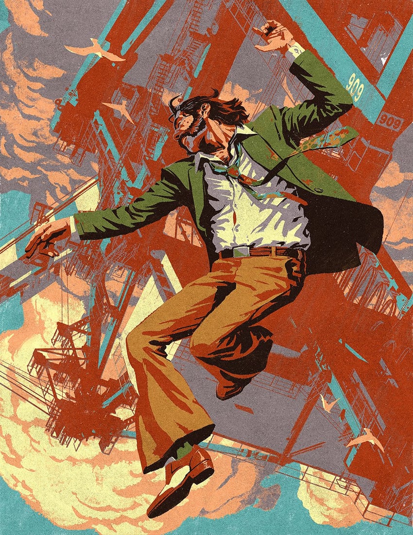 harry du bois and horrific necktie (disco elysium) drawn by luis_melo