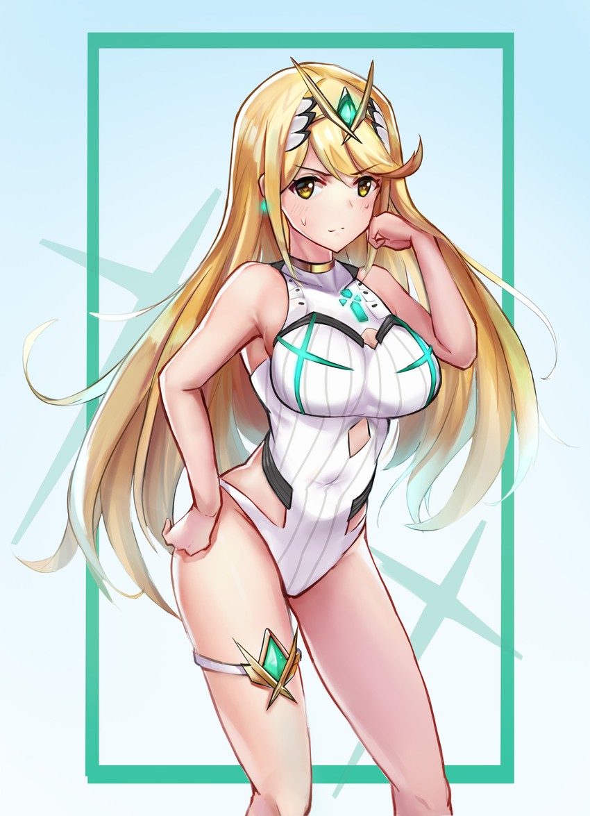 mythra (xenoblade chronicles and 1 more) drawn by kiiro_kimi