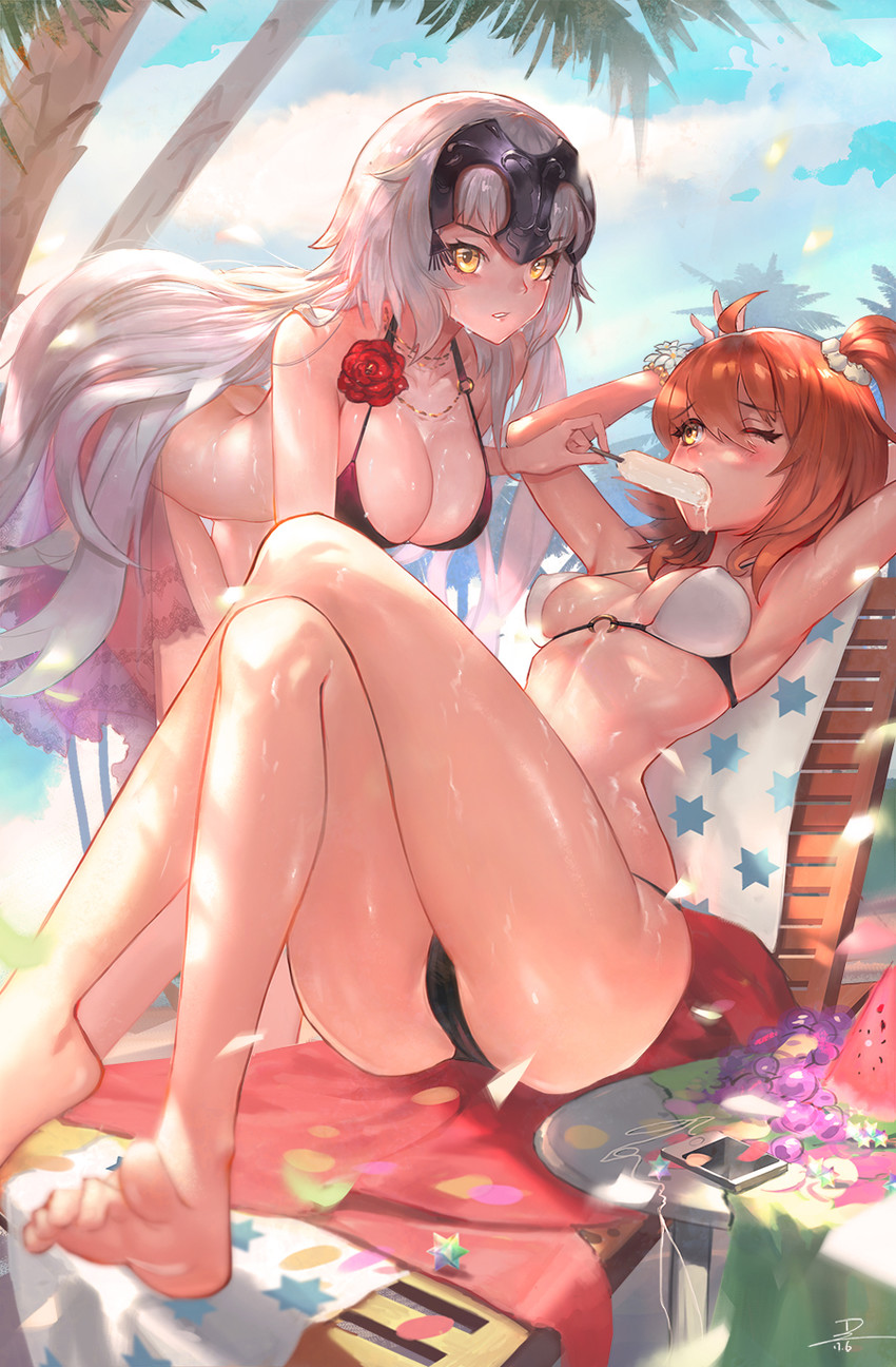 fujimaru ritsuka and jeanne d'arc alter (fate and 1 more) drawn by duan_henglong