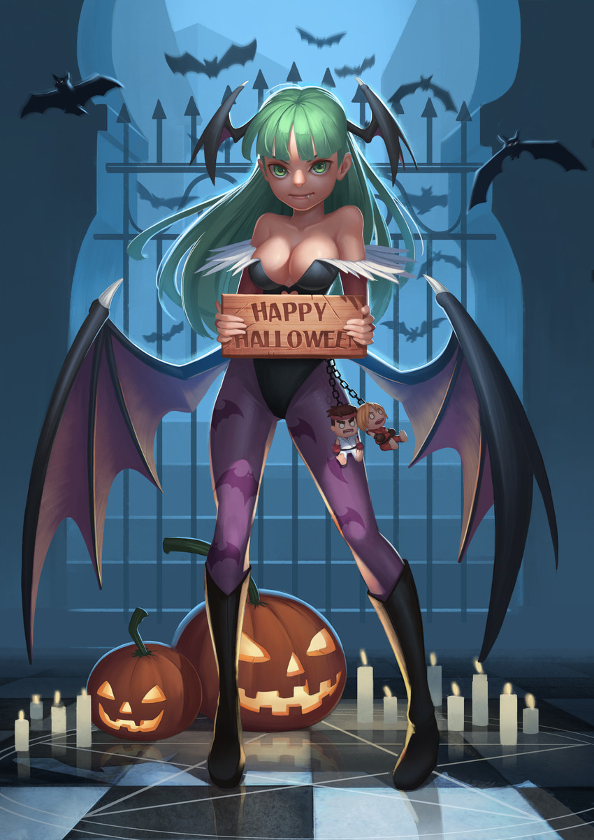 morrigan aensland, ryu, and ken masters (street fighter and 1 more) drawn by rumbee
