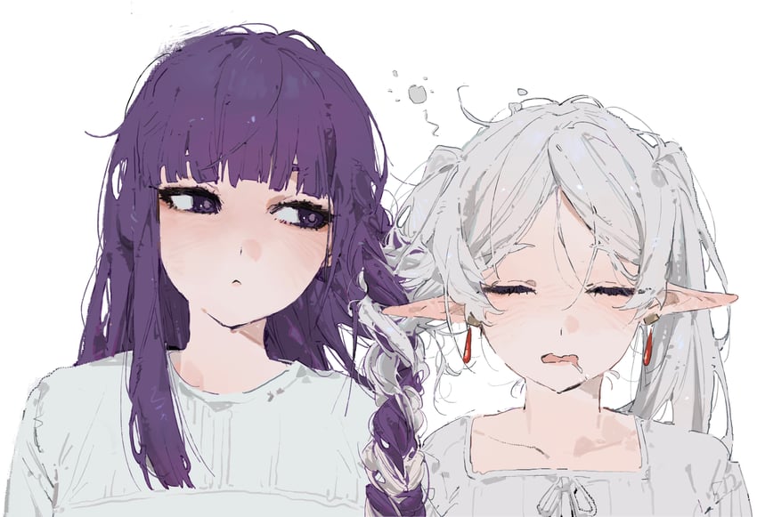 frieren and fern (sousou no frieren) drawn by le_(szs0k)