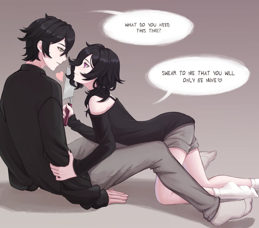 ashley graves and andrew graves (the coffin of andy and leyley) drawn by mokimioki