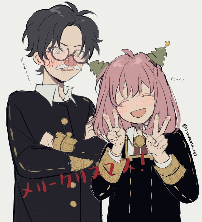 anya and damian desmond (spy x family) drawn by kawama_rei