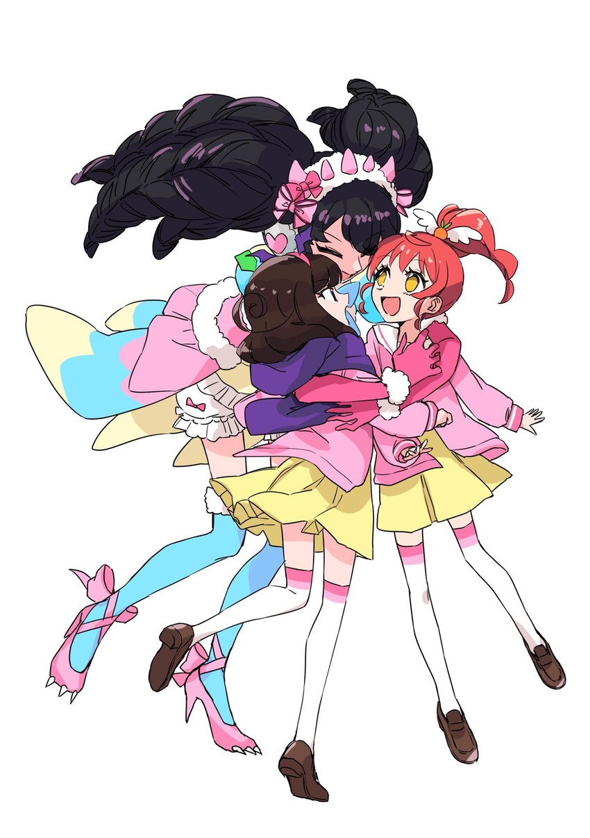 kurosu aroma, shiratama mikan, and gaaruru (pretty series and 1 more) drawn by buntatta