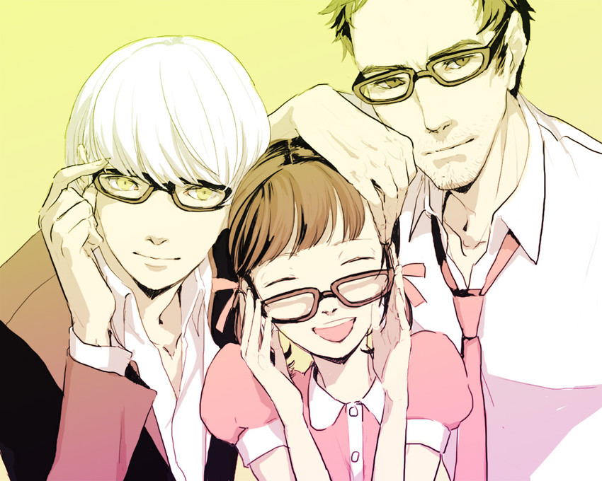 narukami yu, doujima nanako, and doujima ryoutarou (persona and 1 more) drawn by ally_(thorn)