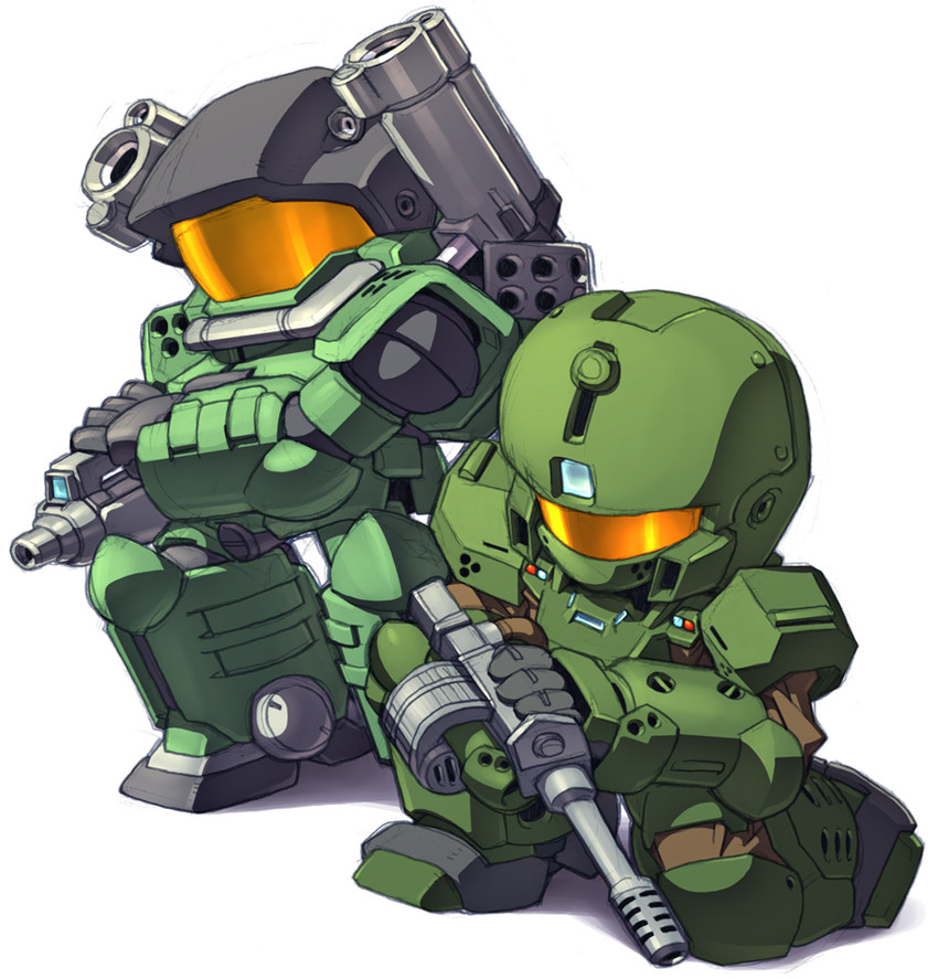 guncannon, arl-99 helldiver, and guncannon mp type (gundam and 2 more) drawn by susagane