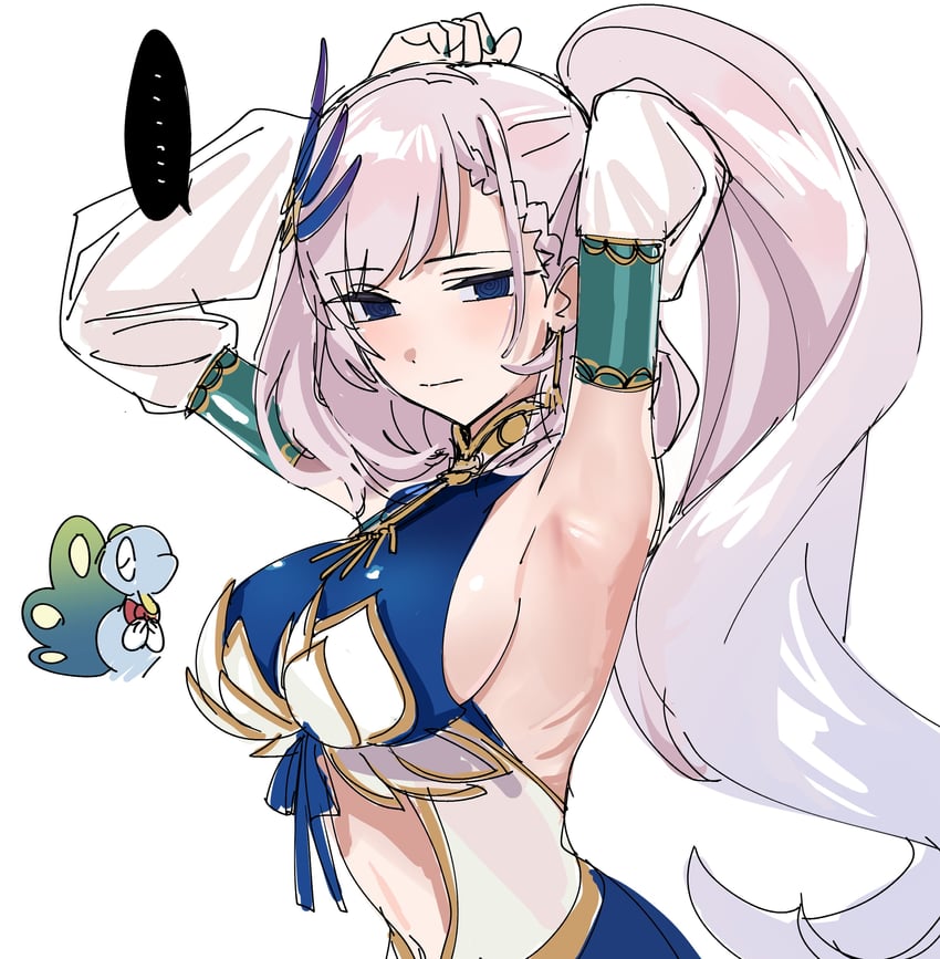 pavolia reine (hololive and 1 more) drawn by yomosaka