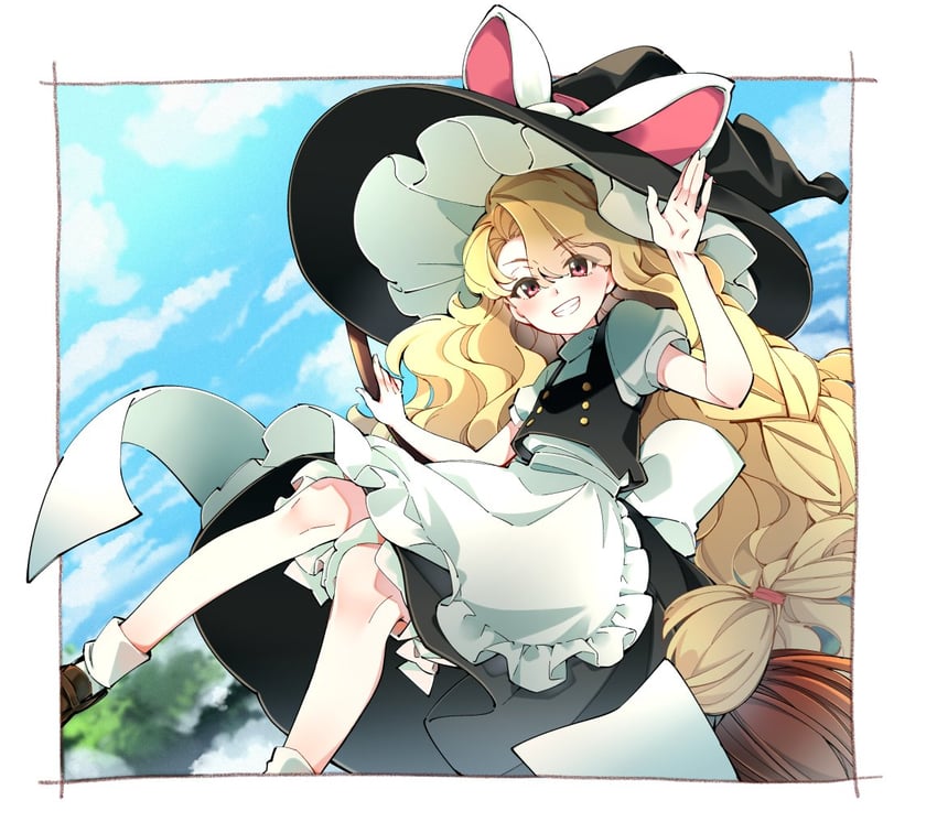 kirisame marisa (touhou and 1 more) drawn by meji_aniki