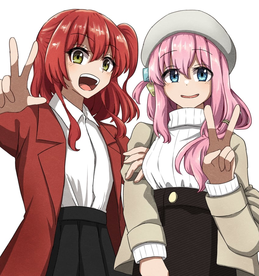 gotoh hitori and kita ikuyo (bocchi the rock!) drawn by toretate_melon