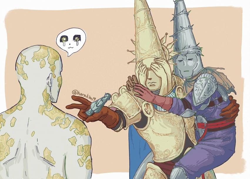 penitent one, crisanta of the wrapped agony, and incarnate devotion (blasphemous and 2 more) drawn by harakim19