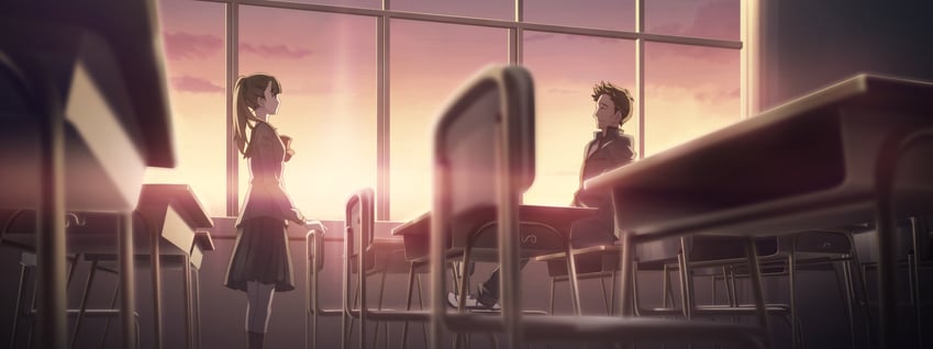 senomiya misaki and nagafukada mitsuhiko (robotics;notes) drawn by fukuda_tomonori