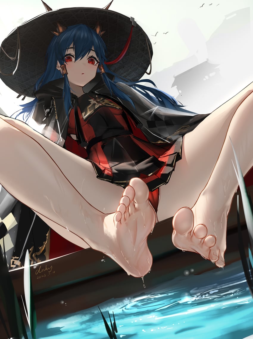ch'en and ch'en the holungday (arknights) drawn by anming