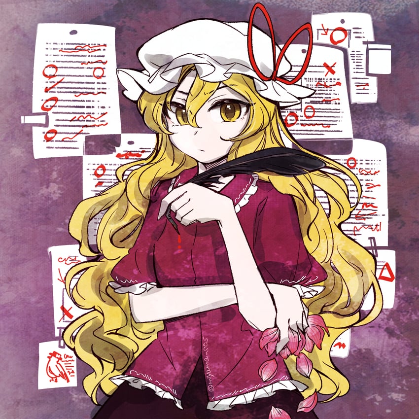 maribel hearn and usami renko (touhou and 1 more) drawn by tama_(hiroshige_36)
