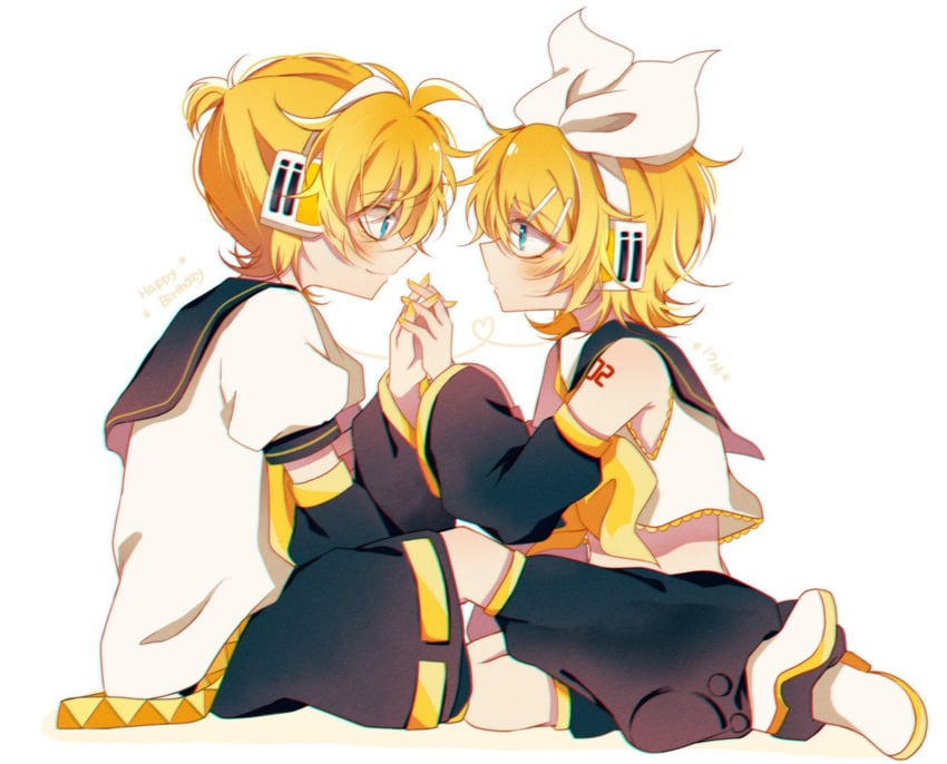 kagamine rin and kagamine len (vocaloid) drawn by mattari_haruto