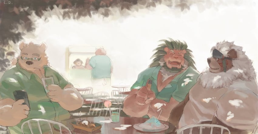arsalan, leib, and kimun kamui (tokyo afterschool summoners) drawn by 6xiachunqiu7