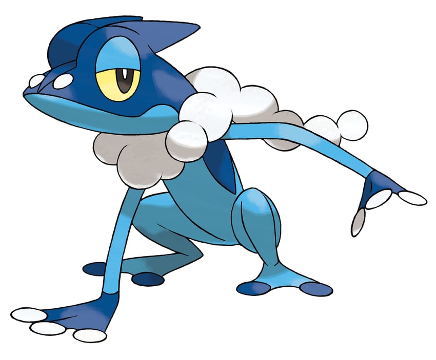 frogadier (pokemon and 1 more) drawn by sugimori_ken