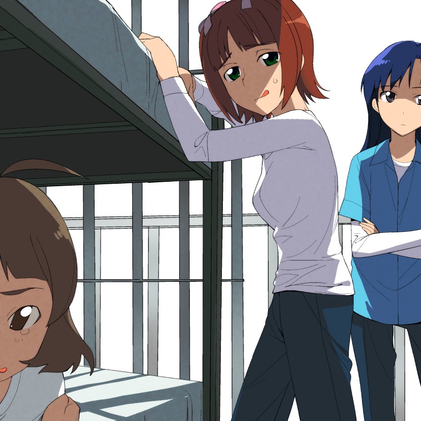 kisaragi chihaya, amami haruka, and akizuki ryo (idolmaster and 1 more) drawn by a1_(initial-g)