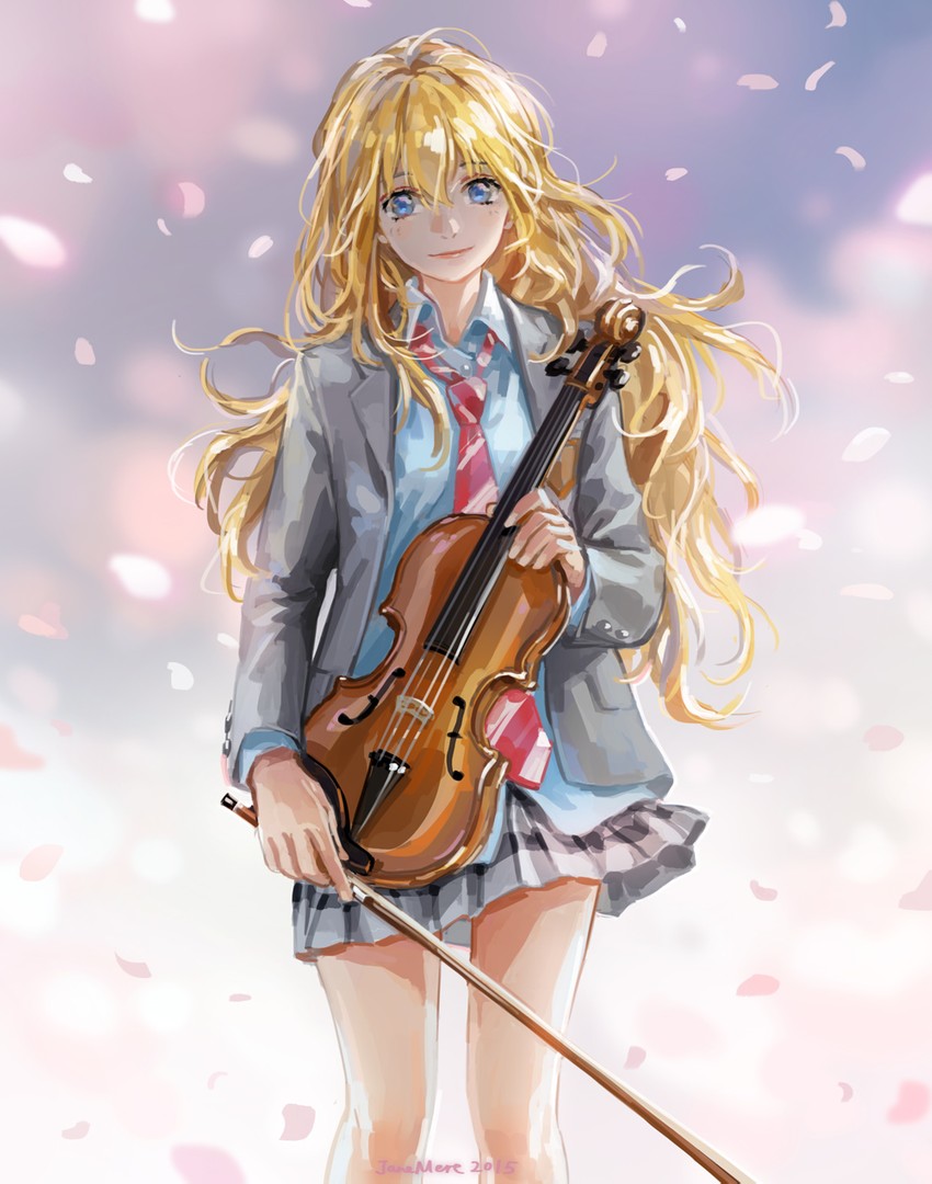 miyazono kawori (shigatsu wa kimi no uso) drawn by jane_mere