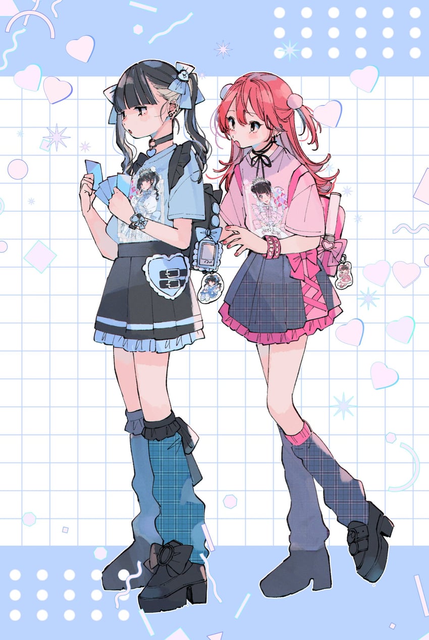 ogino ichiko and kuran arisa (inkya gyaru demo ikigaritai!) drawn by kashiwagi_tsukiko