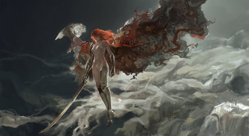 malenia blade of miquella and malenia goddess of rot (elden ring) drawn by dino_(dinoartforame)