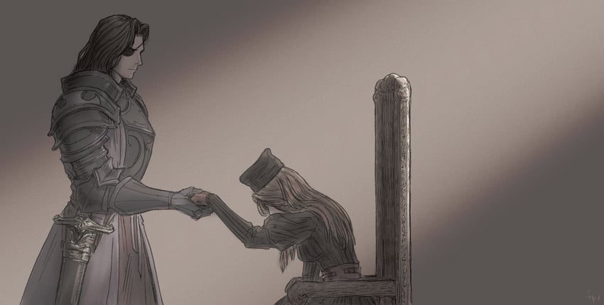 catiua powell and lans tartare (tactics ogre) drawn by windcaller
