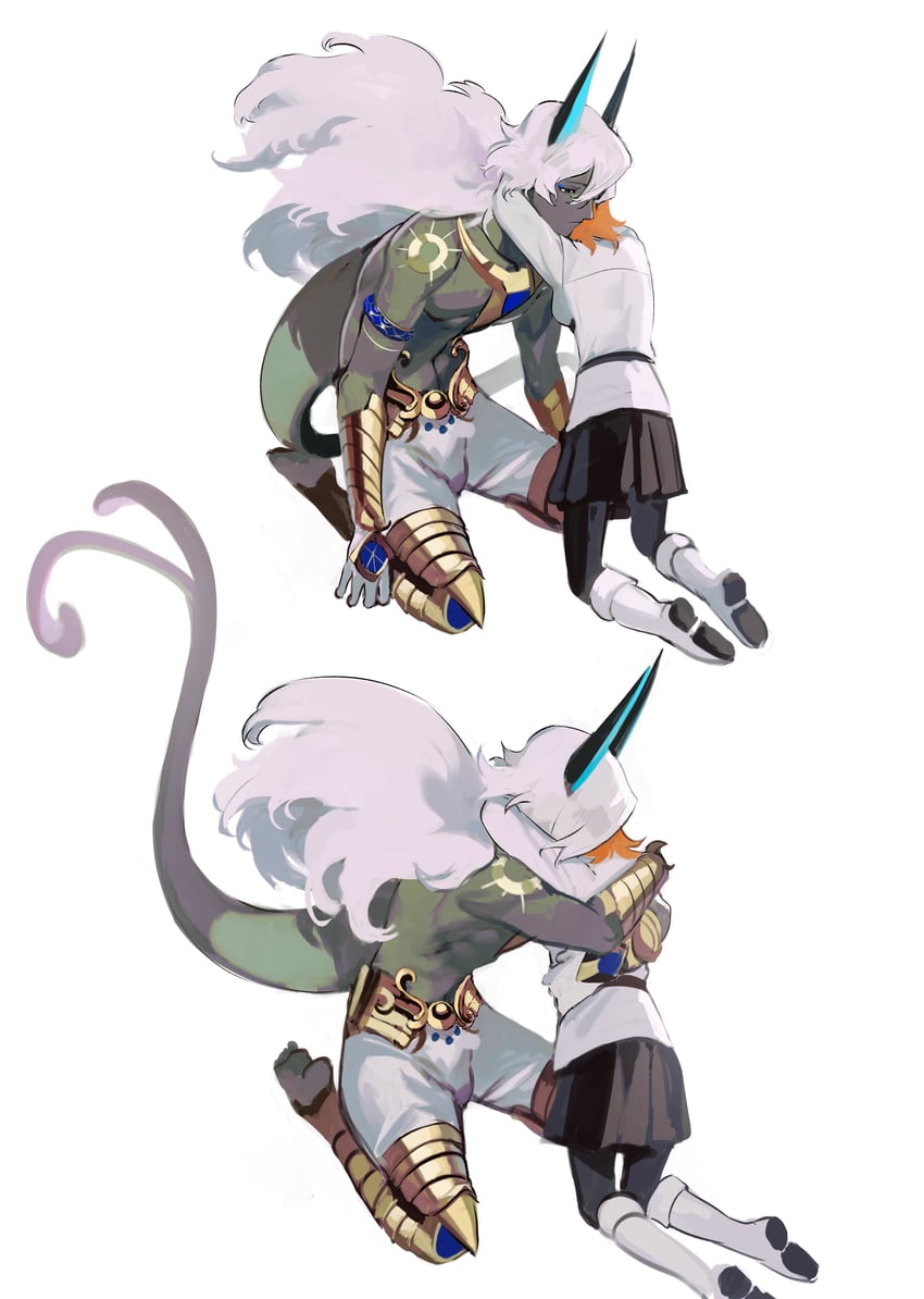 fujimaru ritsuka, arjuna, and arjuna alter (fate and 1 more) drawn by kupikuuu