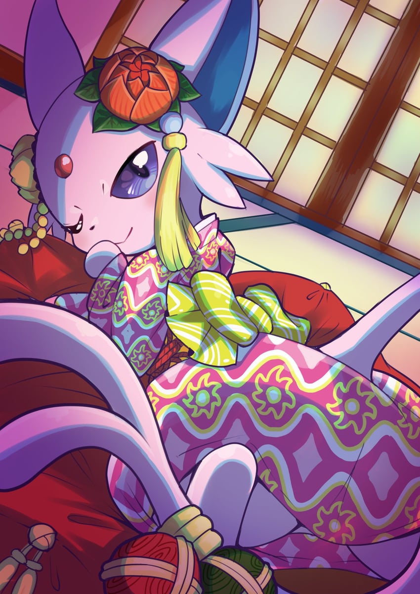espeon (pokemon and 1 more) drawn by nanahoshi_(wadorigi)