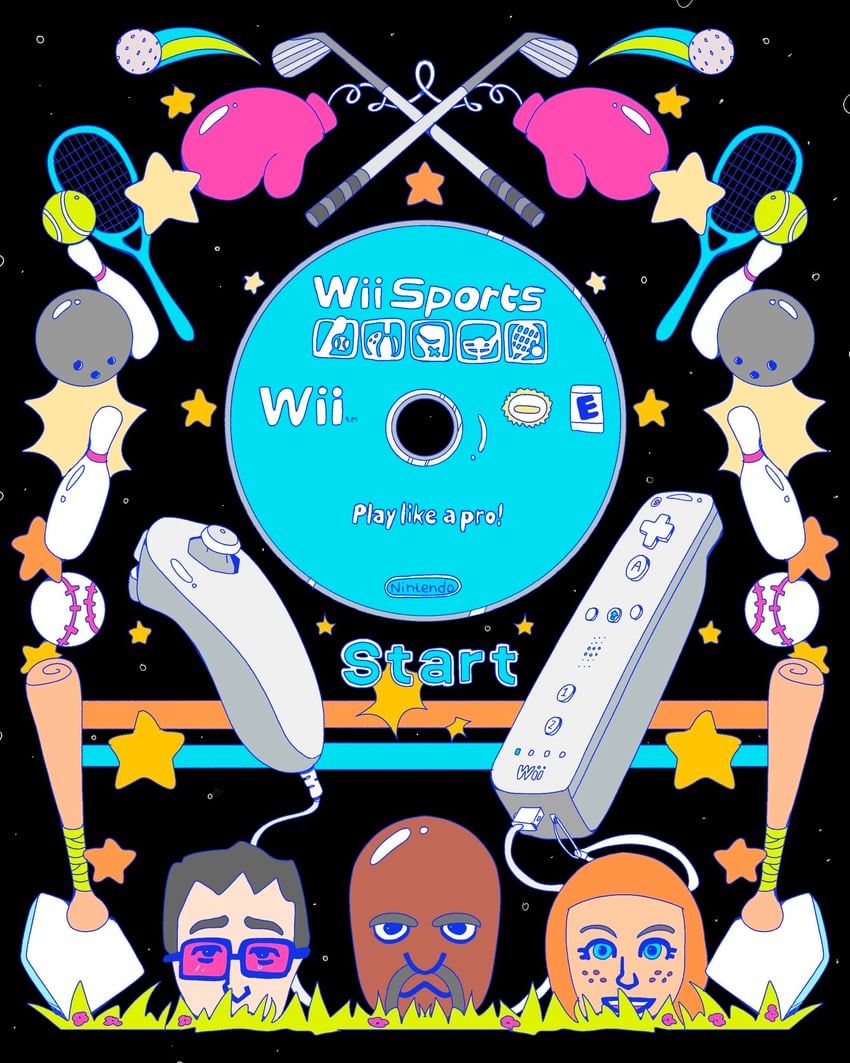 mii, matt, abby, and akira (nintendo and 1 more) drawn by guppiesz