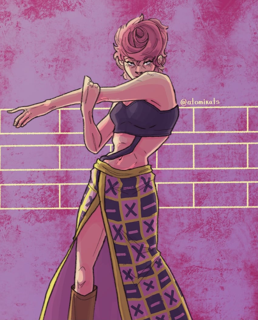 trish una (jojo no kimyou na bouken and 1 more) drawn by atomikats
