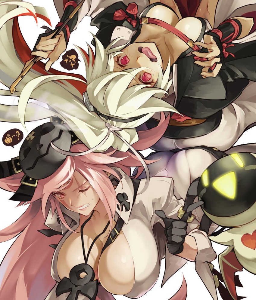 baiken and jack-o' valentine (guilty gear and 1 more) drawn by jako_(toyprn)