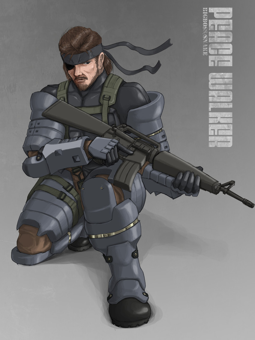 big boss and naked snake (metal gear and 1 more) drawn by nandz