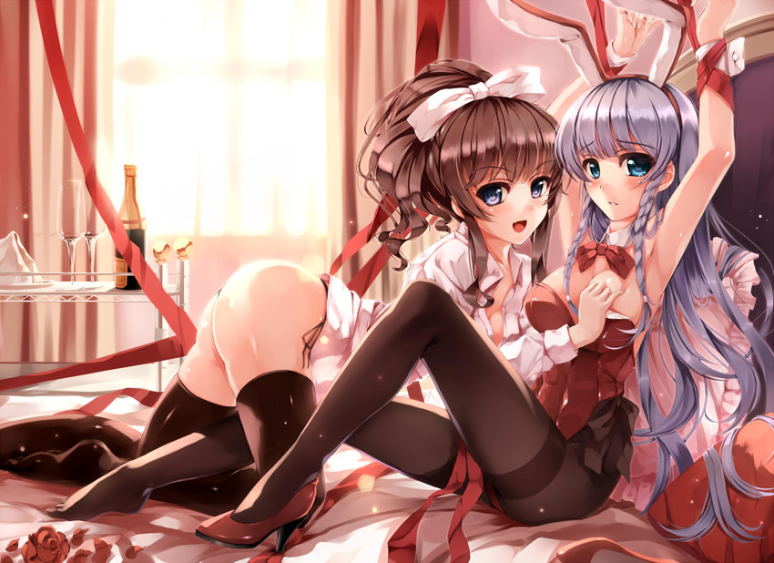 furukawa yui and hanamiya nagisa (ushinawareta mirai wo motomete) drawn by yumemi_(kiowa)