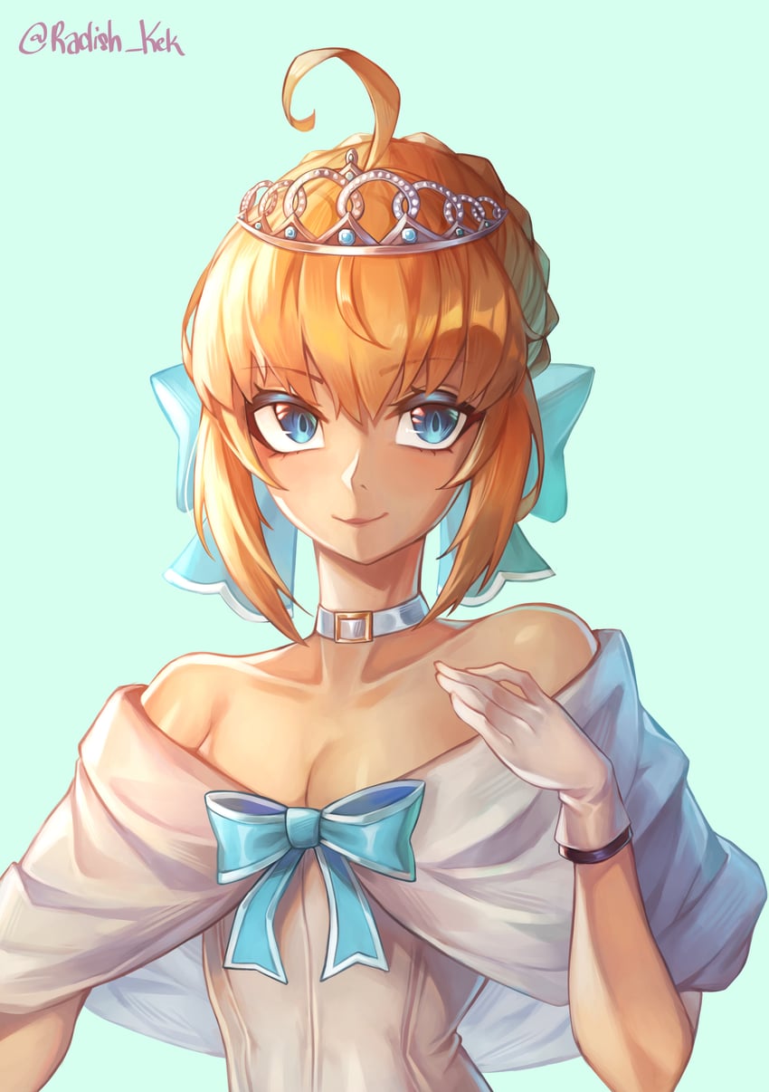 artoria pendragon and saber (fate and 1 more) drawn by radishkek