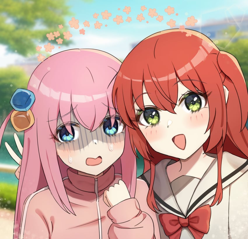 gotoh hitori and kita ikuyo (bocchi the rock!) drawn by ransol