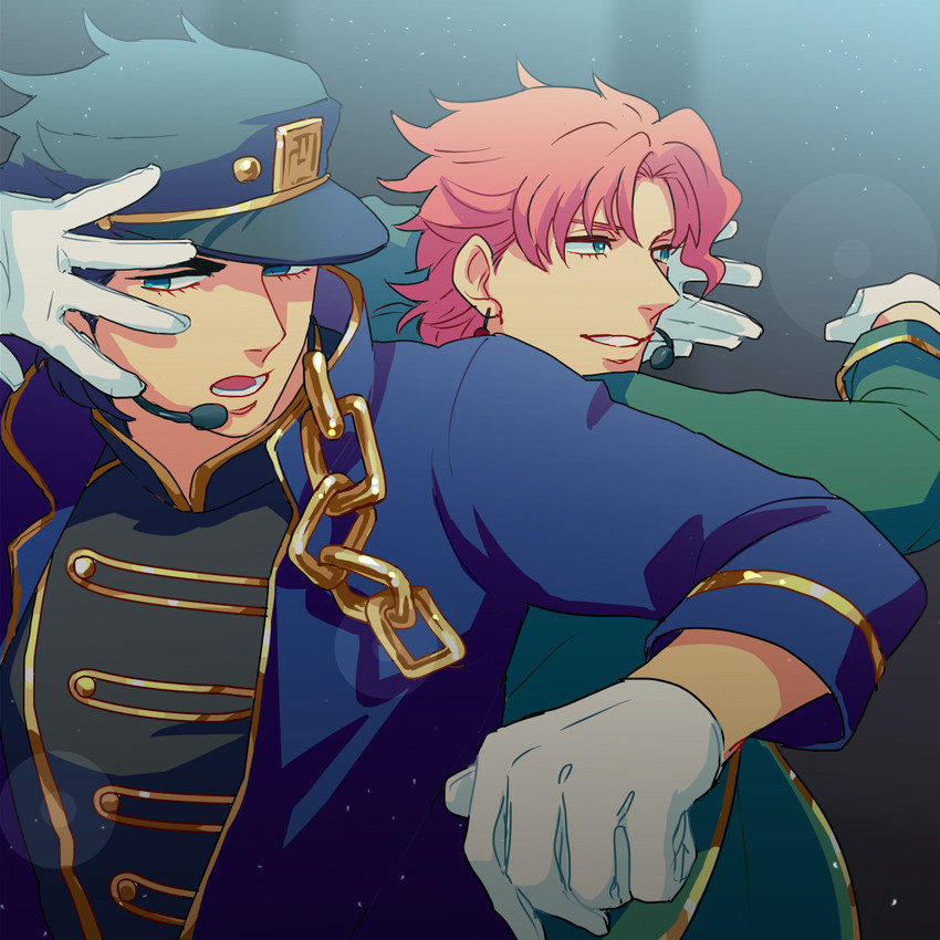 kujo jotaro and kakyoin noriaki (jojo no kimyou na bouken and 1 more) drawn by torinokiri