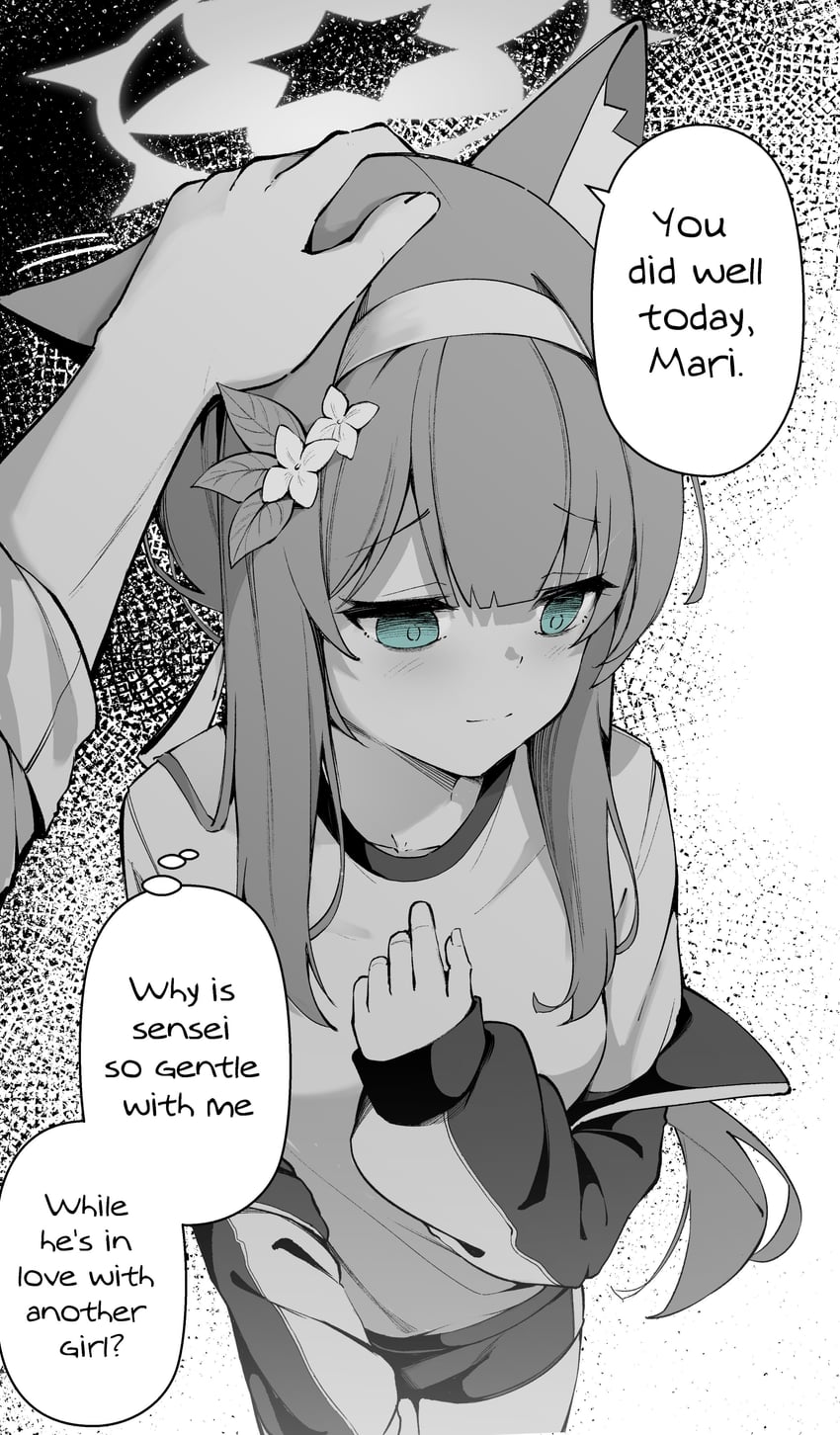 sensei and mari (blue archive) drawn by clover_dot_(clov_erd)