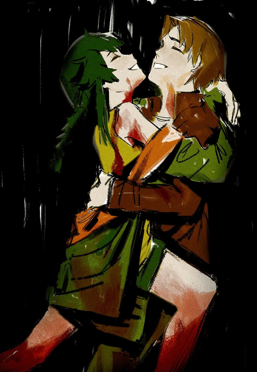 serizawa chiemi and fusaishi haruaki (raging loop) drawn by ma_fu