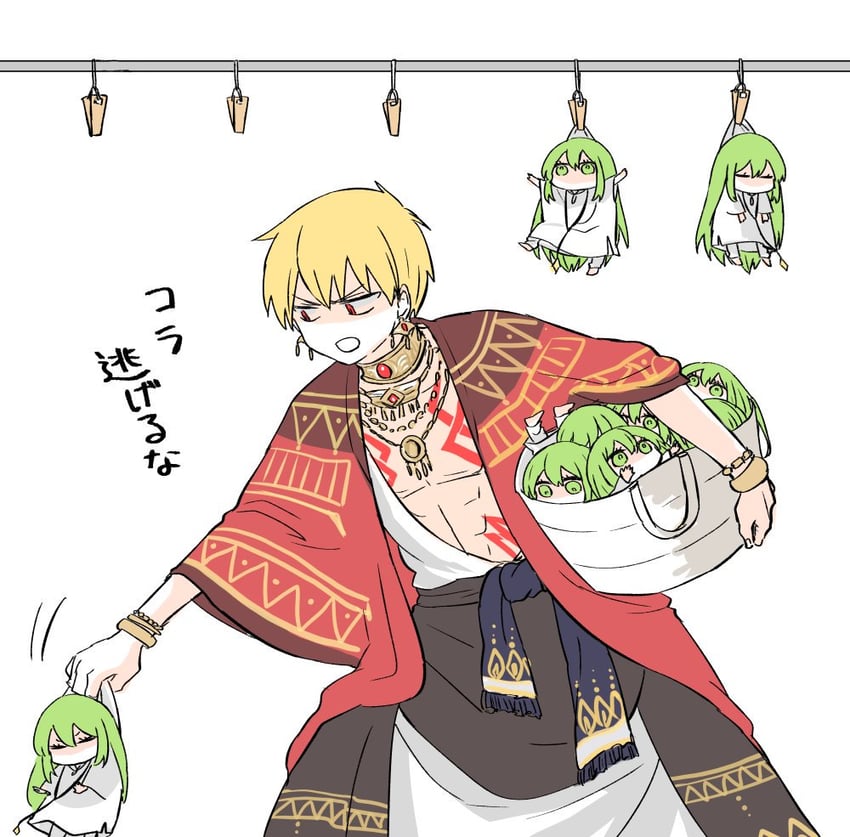 gilgamesh and enkidu (fate and 3 more) drawn by himeko_(nico6v6pachi)