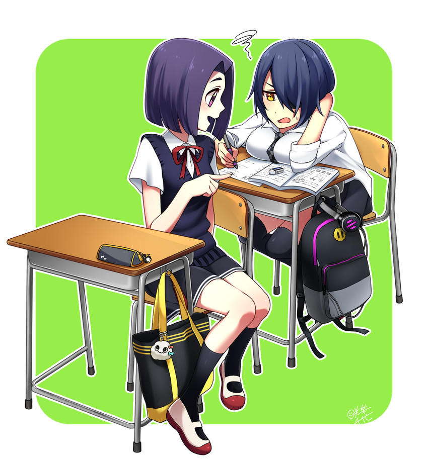 tenryuu, tatsuta, failure penguin, and miss cloud (kantai collection) drawn by sakura_chiyo_(konachi000)