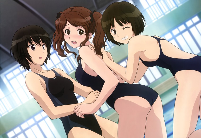 nanasaki ai, tachibana miya, and nakata sae (amagami and 1 more) drawn by ishikura_keiichi