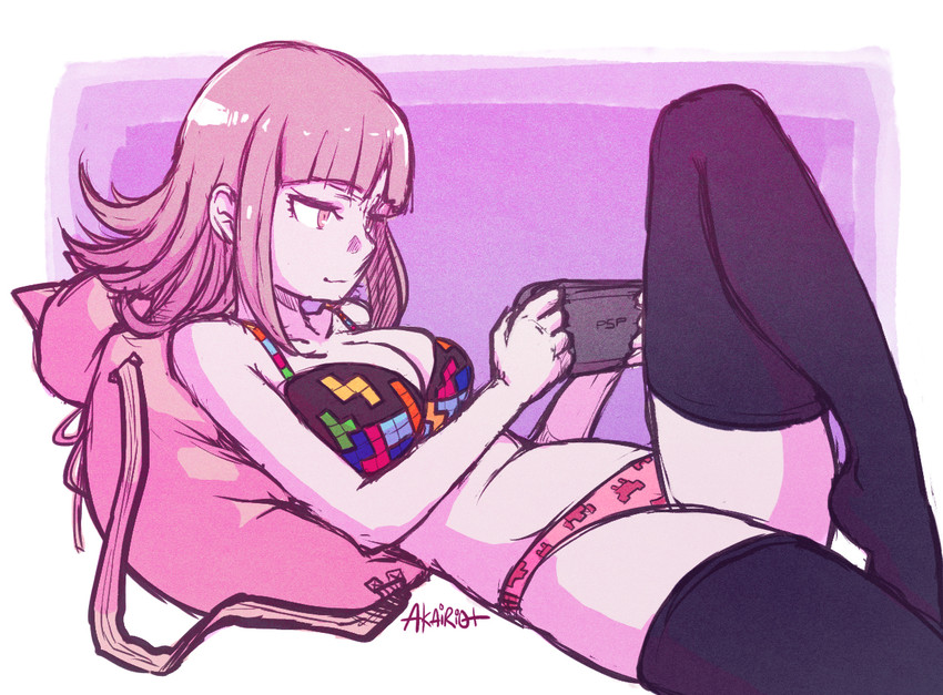 nanami chiaki (danganronpa and 3 more) drawn by akairiot