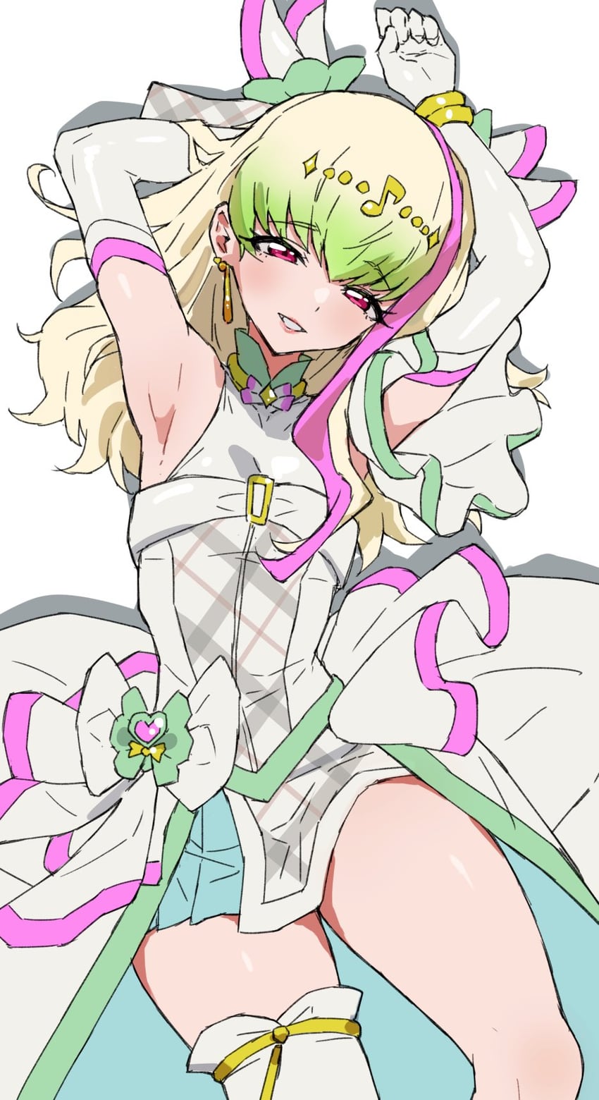 purirun and cure zukyuun (precure and 1 more) drawn by mo_(boo1719501boo)