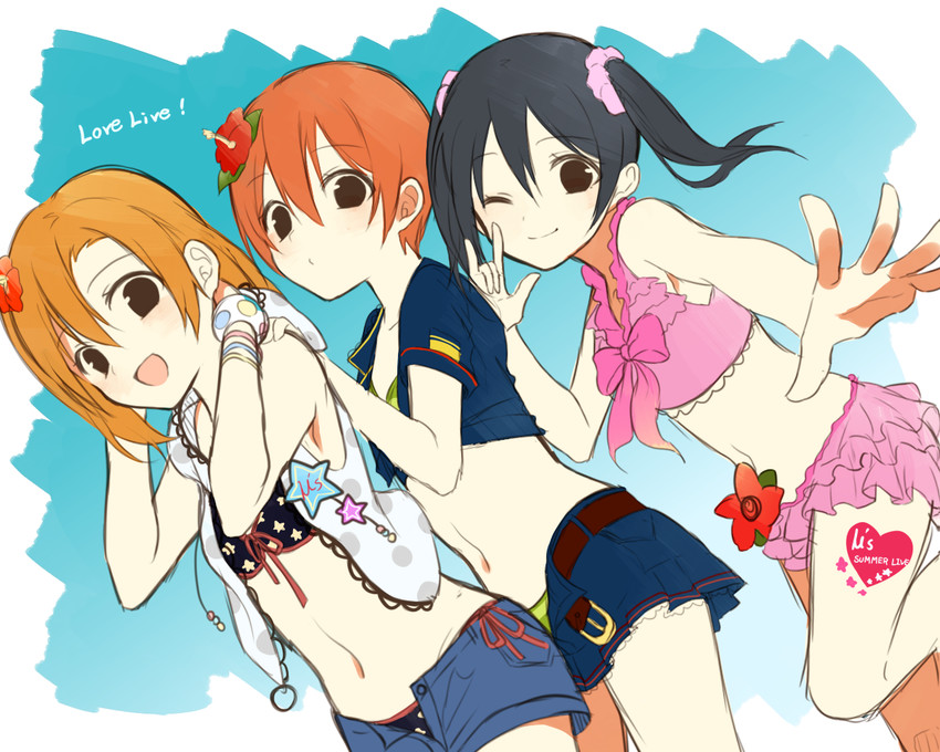 yazawa nico, kosaka honoka, and hoshizora rin (love live! and 1 more) drawn by chisumi