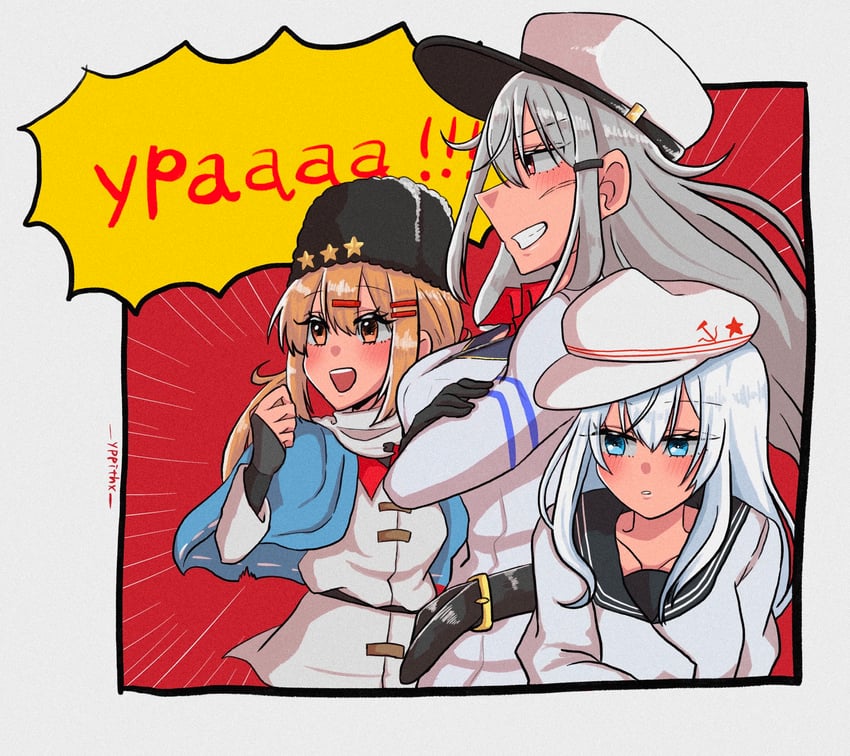 hibiki, verniy, gangut, and tashkent (kantai collection) drawn by yppithx
