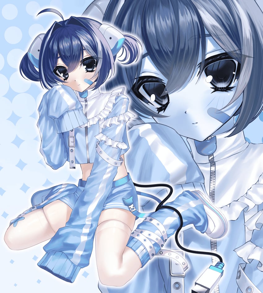 nyaonix (indie virtual youtuber and 2 more) drawn by pome_8