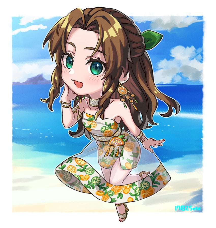 aerith gainsborough (final fantasy and 2 more) drawn by 1782seta